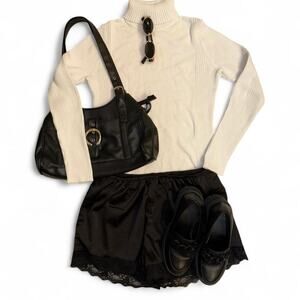 Adorable retro 90s turtleneck sweater preppy coquette